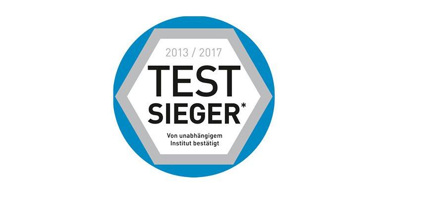 Label Testsieger im TüV-Test 2013/2017